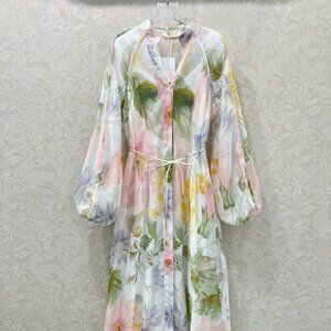 Zimmermann 2025 New Printed V-Neck Dress